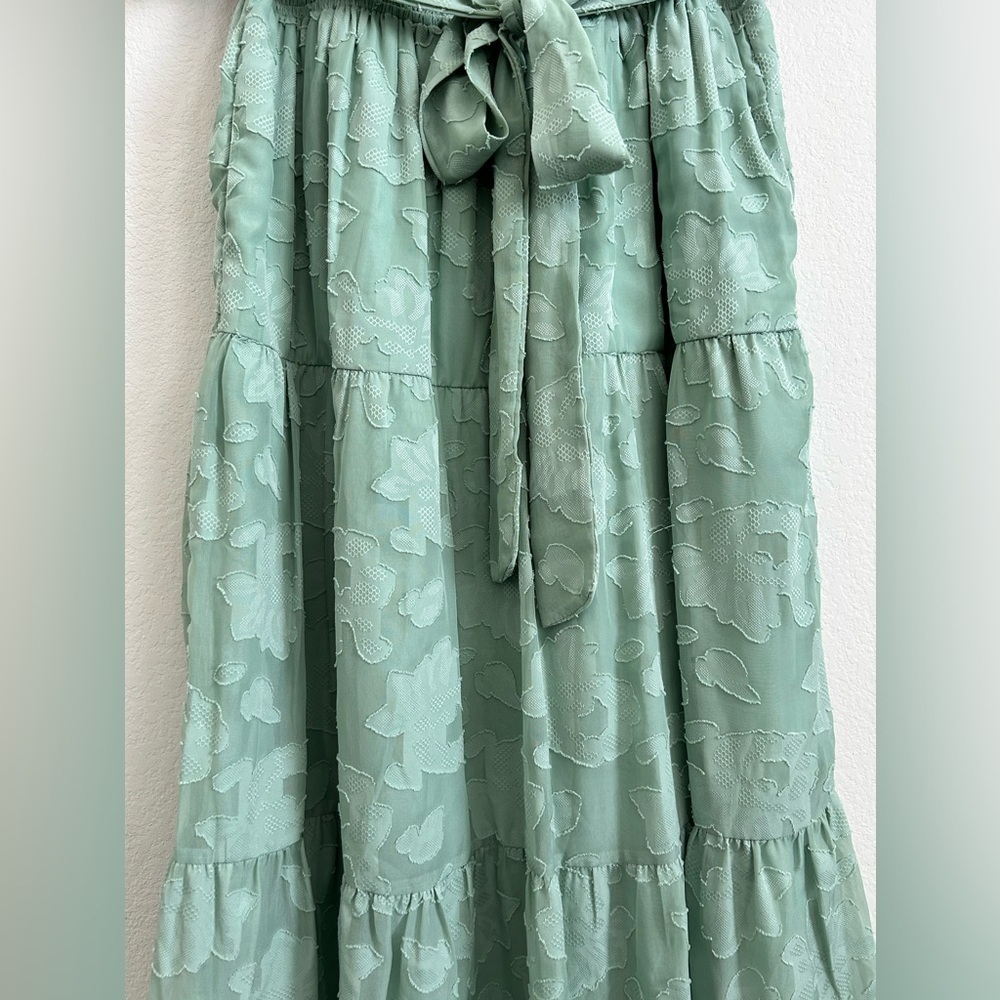 Polagram Midi Dress with Puffy Sleeve | size L - Picture 7 of 12